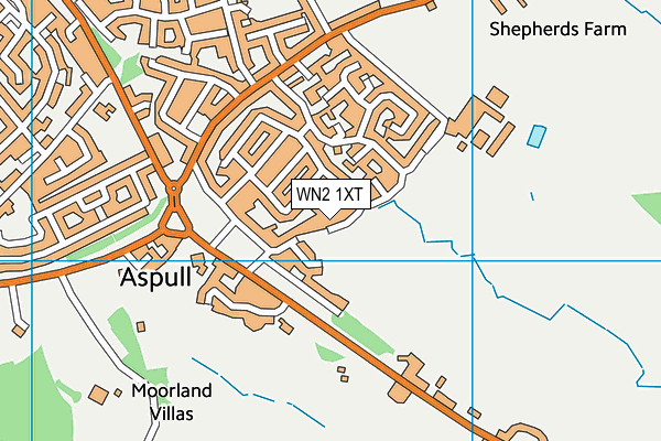 WN2 1XT map - OS VectorMap District (Ordnance Survey)