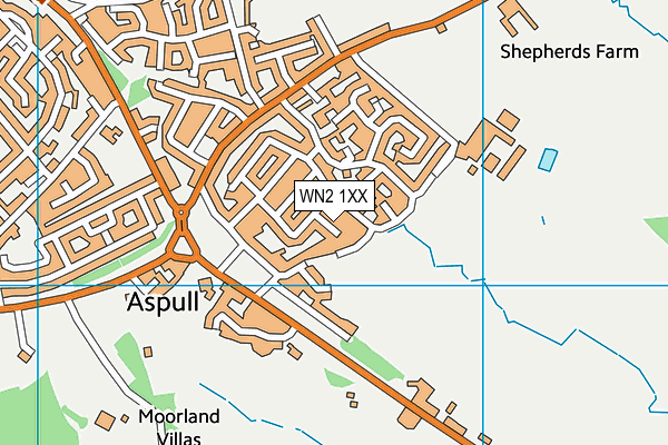 WN2 1XX map - OS VectorMap District (Ordnance Survey)