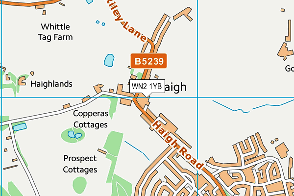 WN2 1YB map - OS VectorMap District (Ordnance Survey)