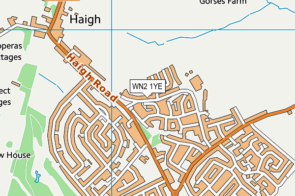 WN2 1YE map - OS VectorMap District (Ordnance Survey)
