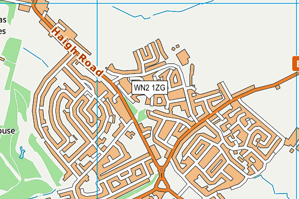 WN2 1ZG map - OS VectorMap District (Ordnance Survey)
