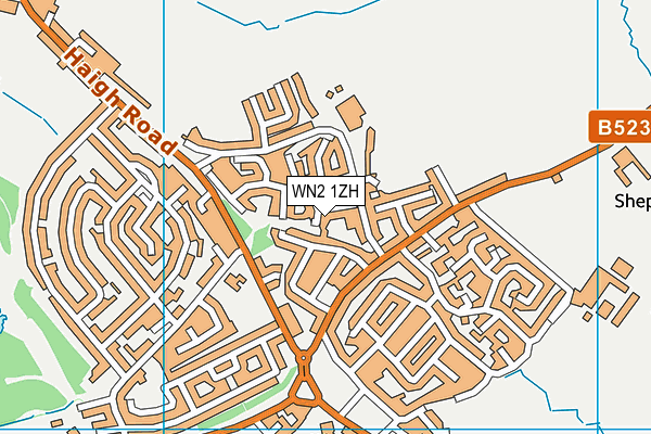 WN2 1ZH map - OS VectorMap District (Ordnance Survey)