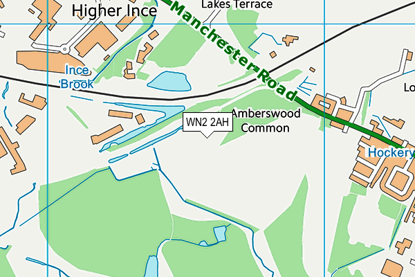 WN2 2AH map - OS VectorMap District (Ordnance Survey)