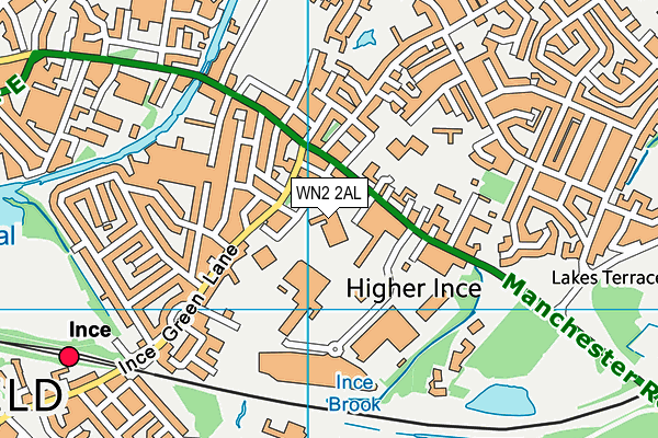 Ince C Of E Primary School map (WN2 2AL) - OS VectorMap District (Ordnance Survey)