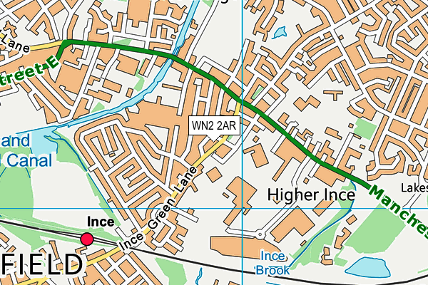 WN2 2AR map - OS VectorMap District (Ordnance Survey)