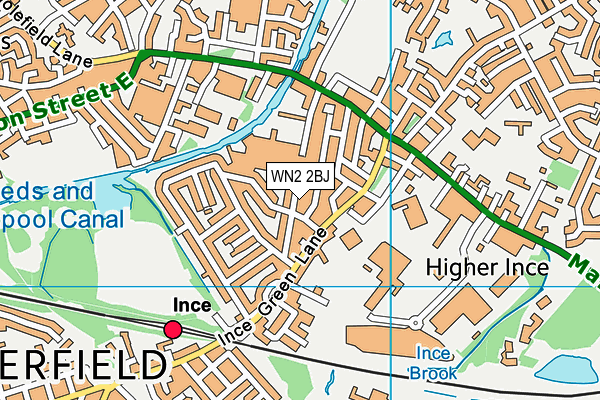 WN2 2BJ map - OS VectorMap District (Ordnance Survey)