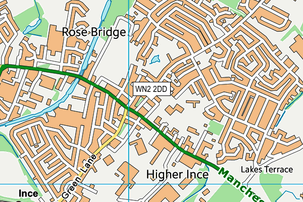 WN2 2DD map - OS VectorMap District (Ordnance Survey)