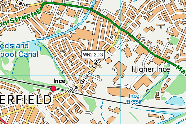 St William's Catholic Primary School map (WN2 2DG) - OS VectorMap District (Ordnance Survey)
