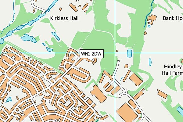 WN2 2DW map - OS VectorMap District (Ordnance Survey)