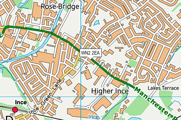 Map of WALLS OF WIGAN LIMITED at district scale