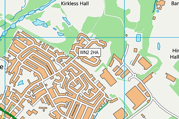 WN2 2HA map - OS VectorMap District (Ordnance Survey)