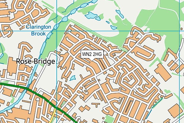 WN2 2HG map - OS VectorMap District (Ordnance Survey)