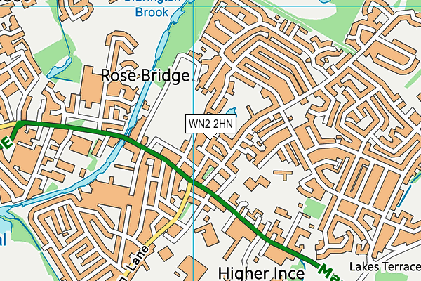 WN2 2HN map - OS VectorMap District (Ordnance Survey)