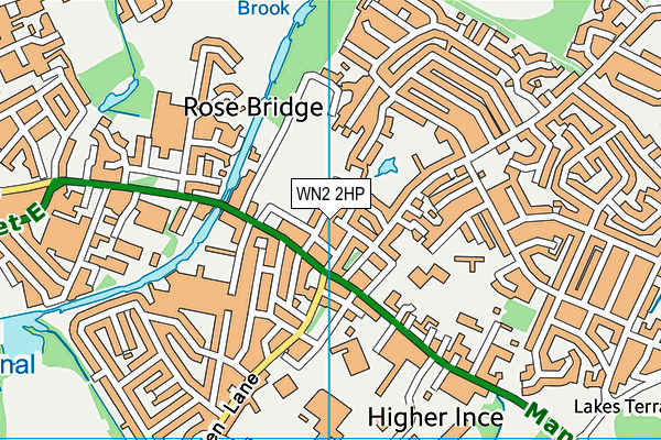Dean Trust Rose Bridge Sports Field map (WN2 2HP) - OS VectorMap District (Ordnance Survey)