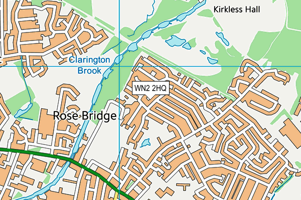 WN2 2HQ map - OS VectorMap District (Ordnance Survey)