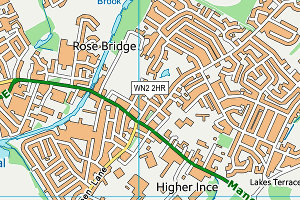 WN2 2HR map - OS VectorMap District (Ordnance Survey)