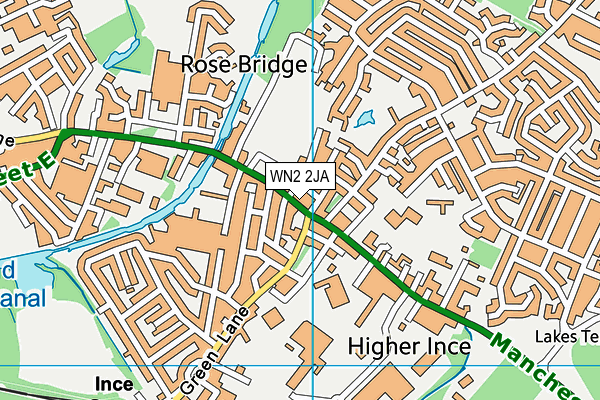 Royces Health & Fitness Studio (Closed) map (WN2 2JA) - OS VectorMap District (Ordnance Survey)