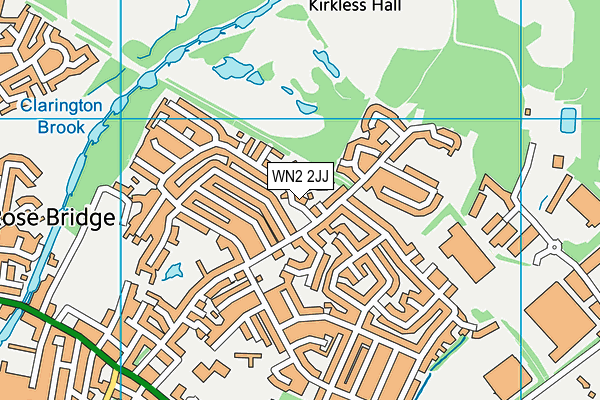 WN2 2JJ map - OS VectorMap District (Ordnance Survey)