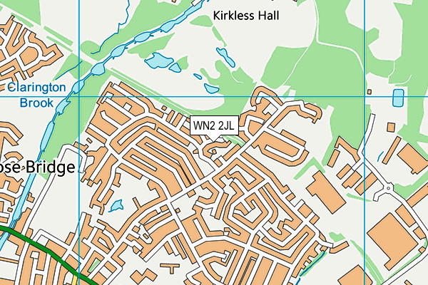 WN2 2JL map - OS VectorMap District (Ordnance Survey)