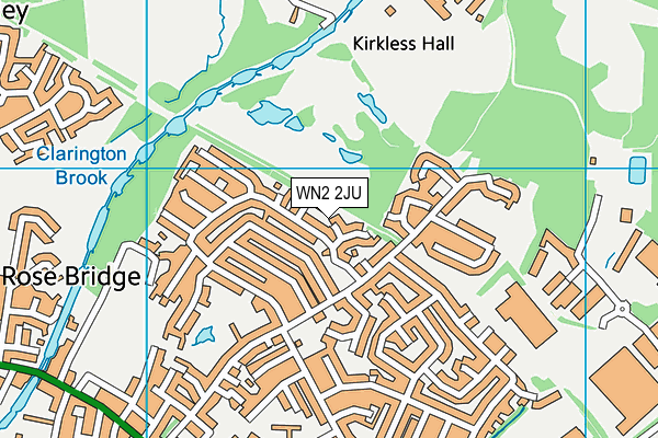 WN2 2JU map - OS VectorMap District (Ordnance Survey)