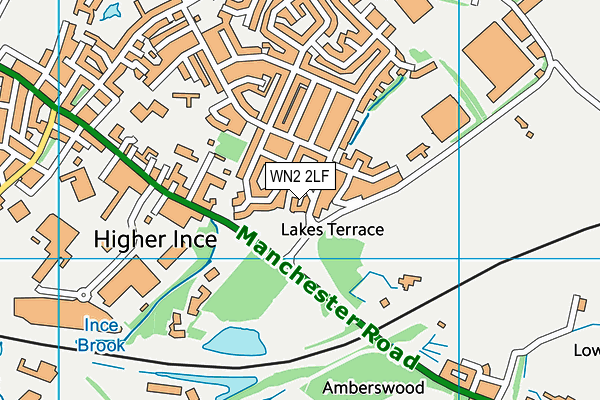 WN2 2LF map - OS VectorMap District (Ordnance Survey)