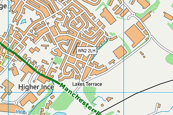 WN2 2LH map - OS VectorMap District (Ordnance Survey)