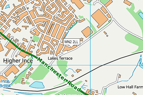 WN2 2LL map - OS VectorMap District (Ordnance Survey)