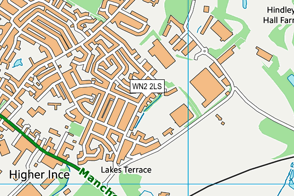 WN2 2LS map - OS VectorMap District (Ordnance Survey)