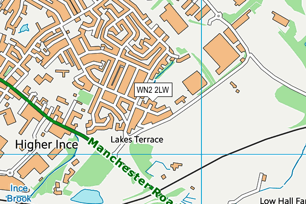 WN2 2LW map - OS VectorMap District (Ordnance Survey)