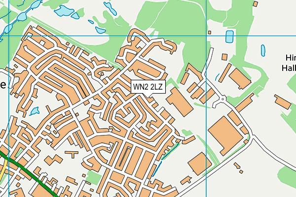 WN2 2LZ map - OS VectorMap District (Ordnance Survey)