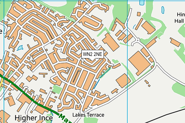 WN2 2NE map - OS VectorMap District (Ordnance Survey)