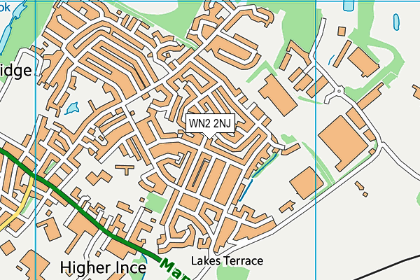 WN2 2NJ map - OS VectorMap District (Ordnance Survey)