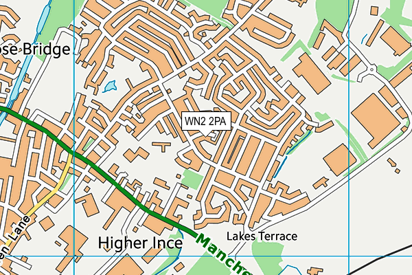 WN2 2PA map - OS VectorMap District (Ordnance Survey)