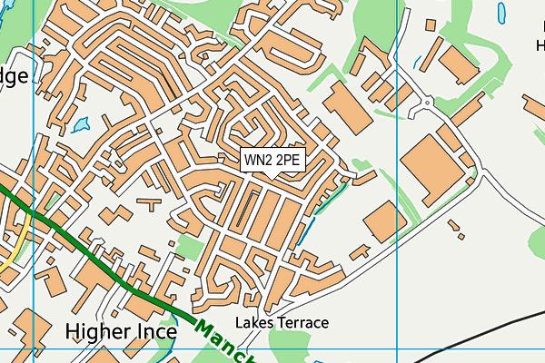 WN2 2PE map - OS VectorMap District (Ordnance Survey)