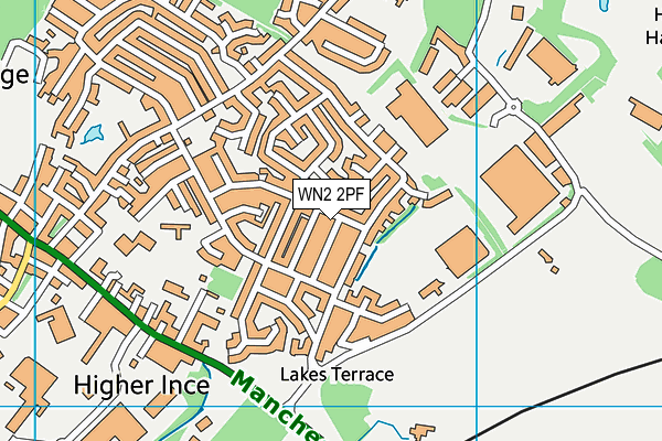 WN2 2PF map - OS VectorMap District (Ordnance Survey)