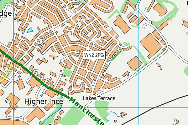 WN2 2PG map - OS VectorMap District (Ordnance Survey)