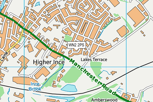 WN2 2PS map - OS VectorMap District (Ordnance Survey)