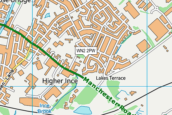 WN2 2PW map - OS VectorMap District (Ordnance Survey)