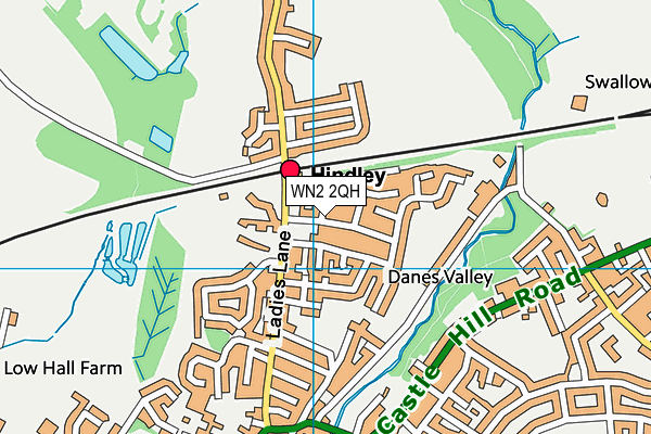 WN2 2QH map - OS VectorMap District (Ordnance Survey)