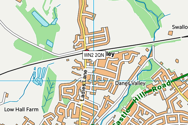 WN2 2QN map - OS VectorMap District (Ordnance Survey)