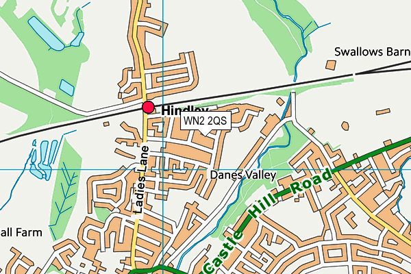 WN2 2QS map - OS VectorMap District (Ordnance Survey)