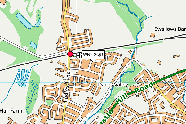 WN2 2QU map - OS VectorMap District (Ordnance Survey)