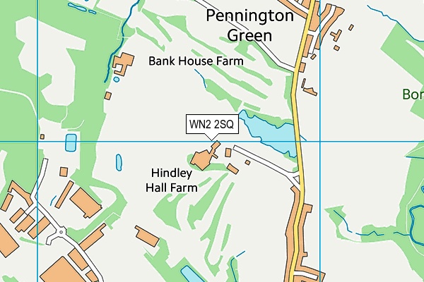 Hindley Hall Golf Club map (WN2 2SQ) - OS VectorMap District (Ordnance Survey)