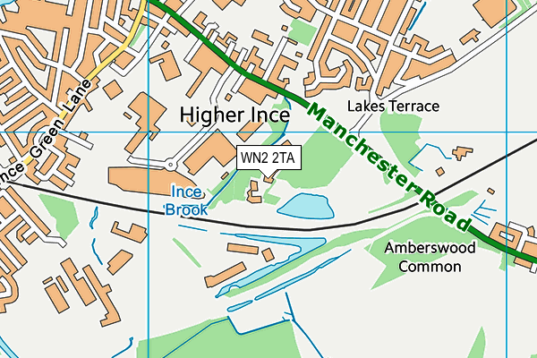 WN2 2TA map - OS VectorMap District (Ordnance Survey)