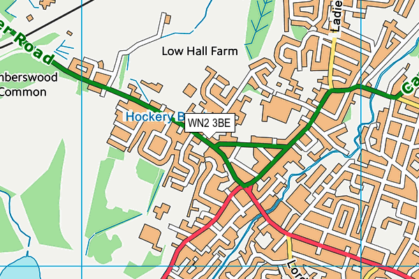WN2 3BE map - OS VectorMap District (Ordnance Survey)