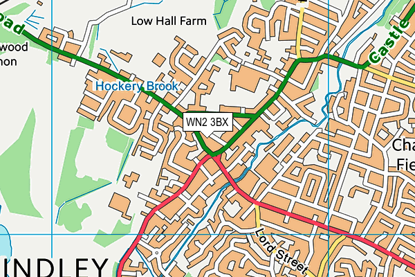 WN2 3BX map - OS VectorMap District (Ordnance Survey)