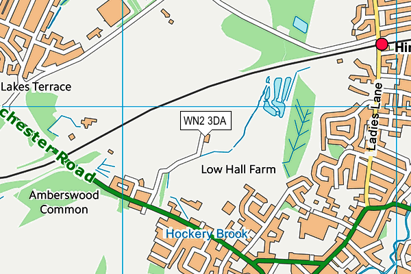 WN2 3DA map - OS VectorMap District (Ordnance Survey)