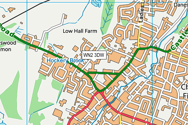 Tj's Gym (Closed) map (WN2 3DW) - OS VectorMap District (Ordnance Survey)