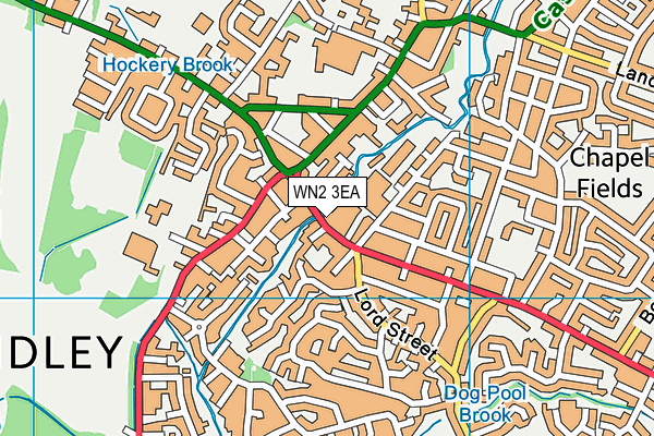 WN2 3EA map - OS VectorMap District (Ordnance Survey)