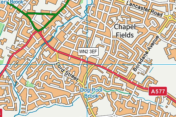 WN2 3EF map - OS VectorMap District (Ordnance Survey)